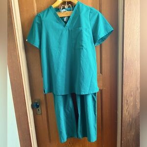 Kelly green Figs scrubs